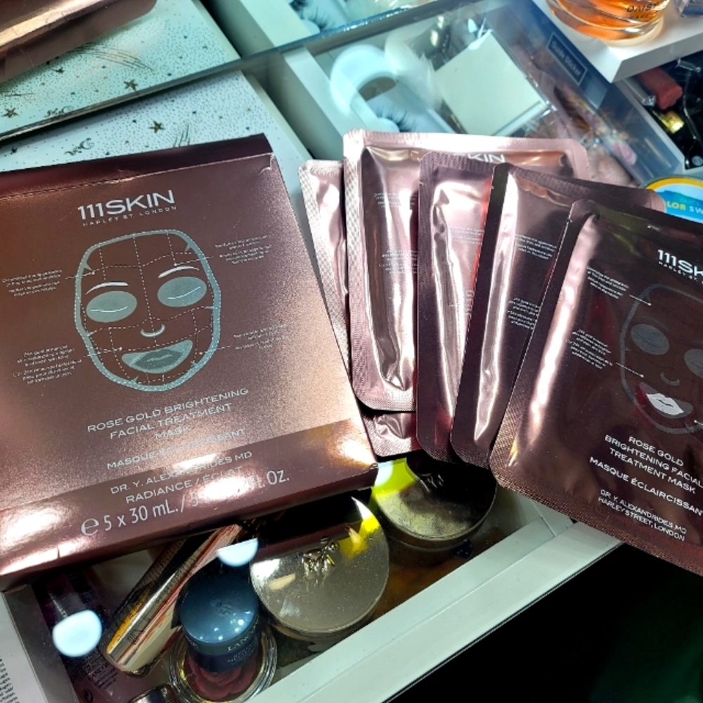 NIB 111SKIN LUXURY ROSE GOLD FACE MASK BOX OF 5